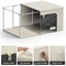 Sorbus Fabric Storage Bins - Stackable, Foldable Organizer, with Clear Window (Set of 2)